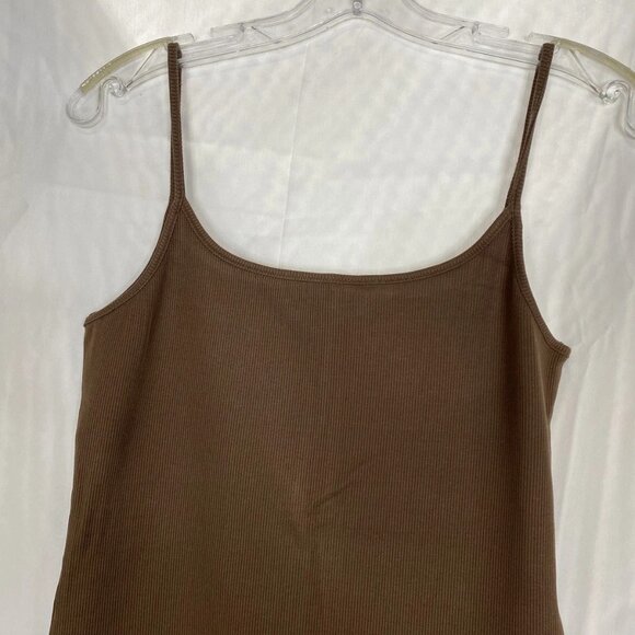 Bumpsuit Women’s Sculpting Rib Soft Maternity Unitard Jumpsuit – Brown – Size L - Picture 11 of 12